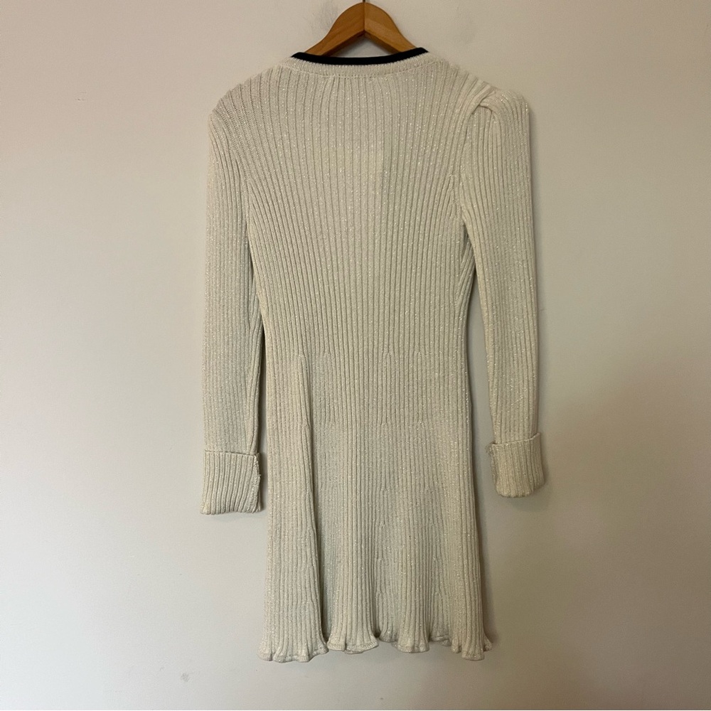 Self-Portrait Cream Knit Mini Dress - size small - Picture 15 of 16